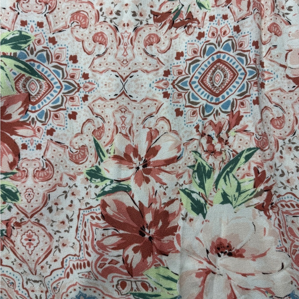 NWT O’Neill Girls Flounce Ruffle Jordan Tank Pink Cream Floral Midi Dress Large - Picture 5 of 16